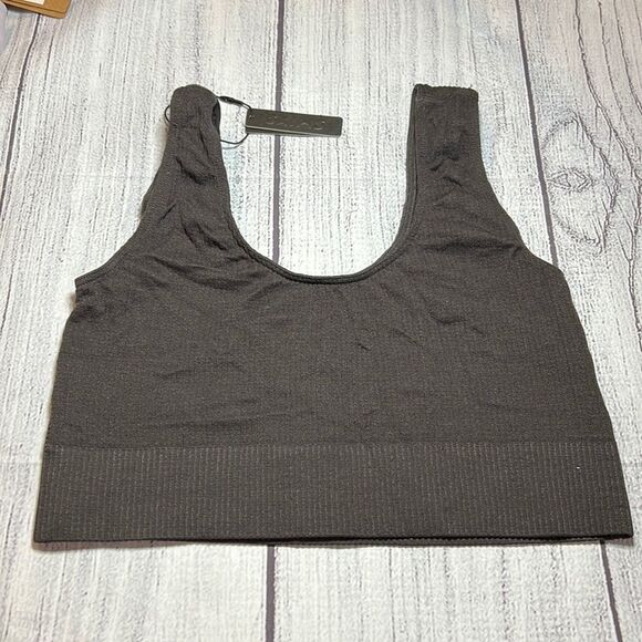 SKIMS Other - SKIMS SCOOP NECK BRALETTE RIBBED SOOT Size XXS/XS New